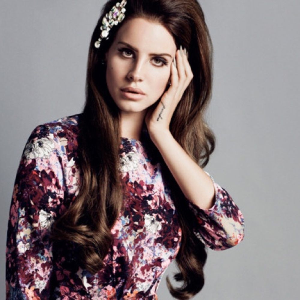 H&M Lana Del Rey Collab Floral Watercolor Art Mini Tunic Dress
